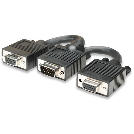 Manhattan SVGA Y kábel 15 cm fekete (304559) (304559)