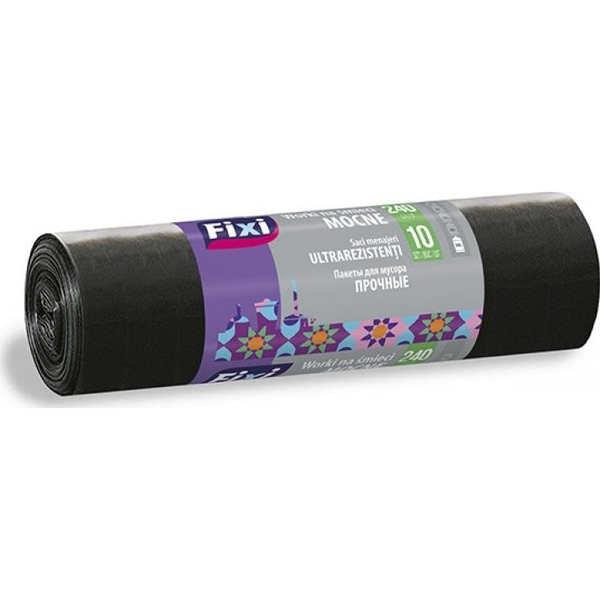  Fixi Worki na śmieci FIXI, mocne, 240 l, 10 szt., czarne