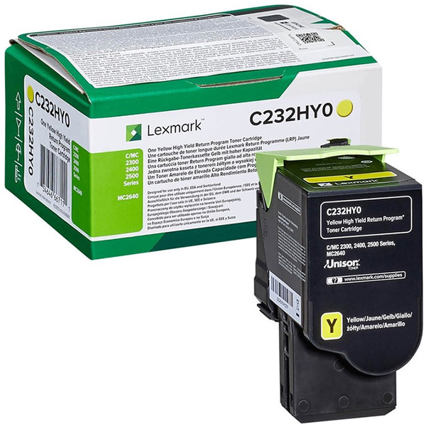 Lexmark C232HY0 tonercartridge 1 stuk(s) Origineel Geel