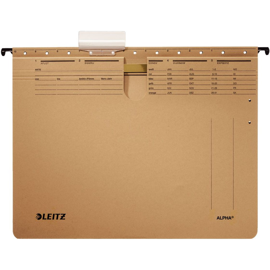 Leitz Alpha A4 lefűzős 25db/cs natúr függőmappa (19140000)