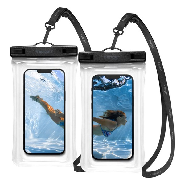 Spigen Aqua A601 Univerzális Vízhatlan Tok - Átlátszó (2db) (AMP04528)