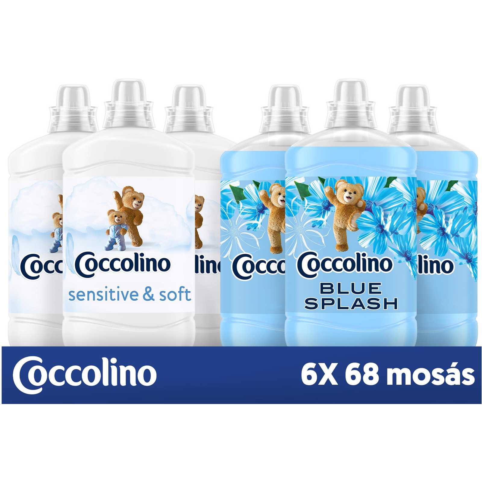 Coccolino Sensitive & Blue Splash 6 × 1700 ml (8720181513800)