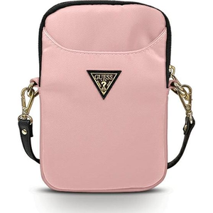 Guess Guess Torebka GUPBNTMLLP różowy/pink Nylon Triangle Logo