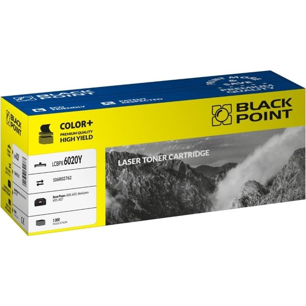 Съвместима тонер касета Black Point LCBPX6020Y за Xerox 106R02762, жълта, 1000 страници