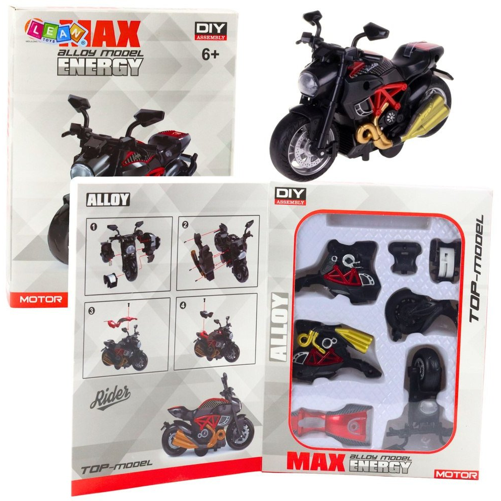 Lean Toys Motorkerékpár Összeszereléshez Twisting Metal 1:14 Diy Red