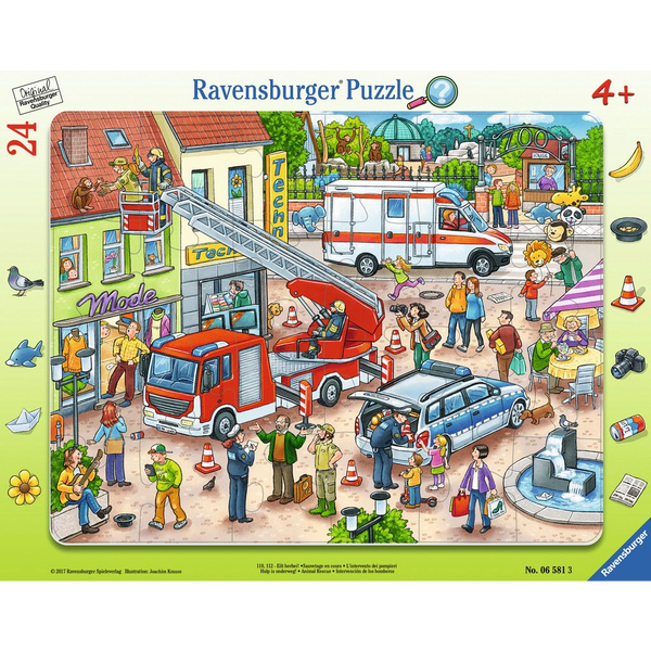 Ravensburger 24 db-os Keretes Puzzle - Állatmentés 06581