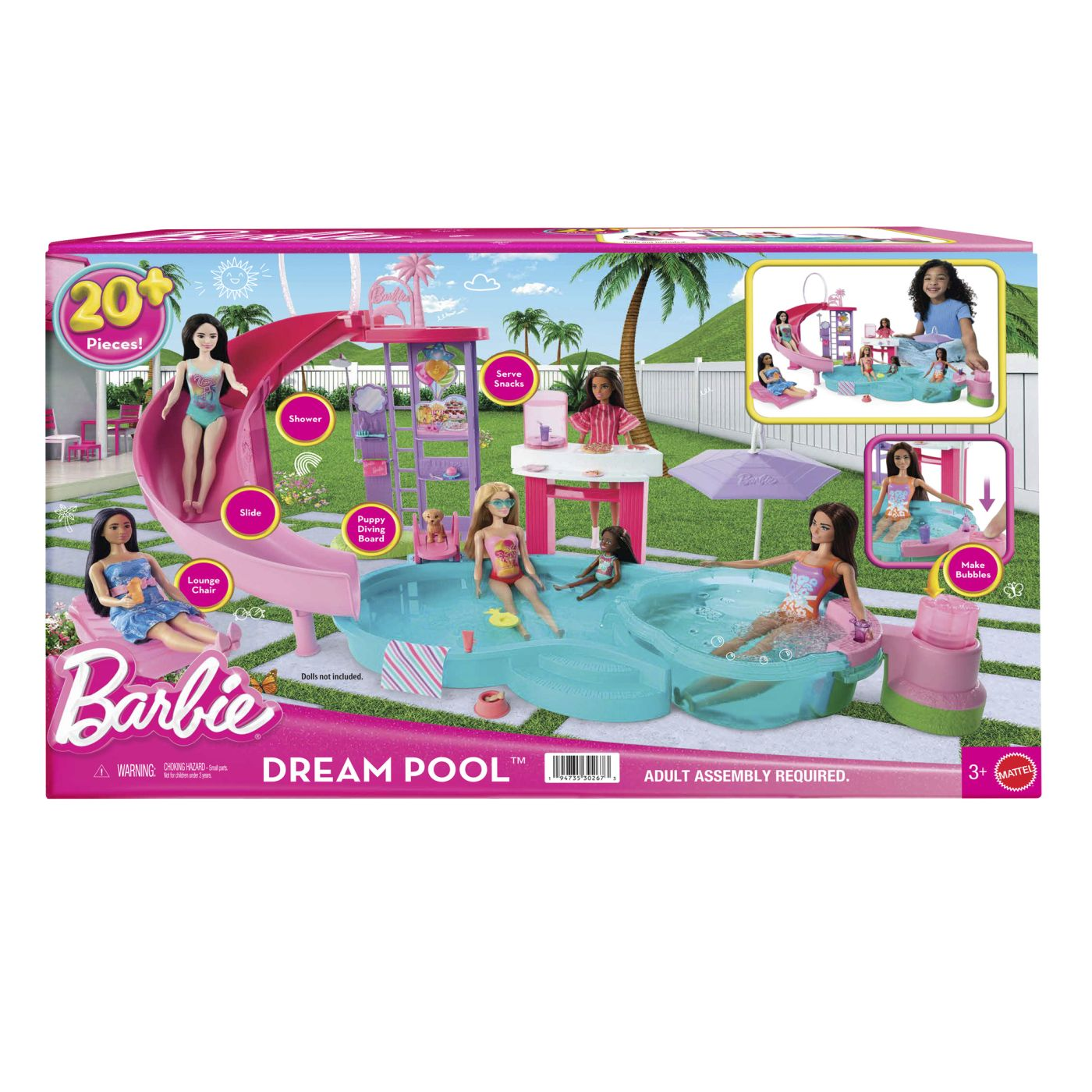 Barbie JFP01 príslušenstvo pre bábiky bazén pre bábiku (MTJFP01)
