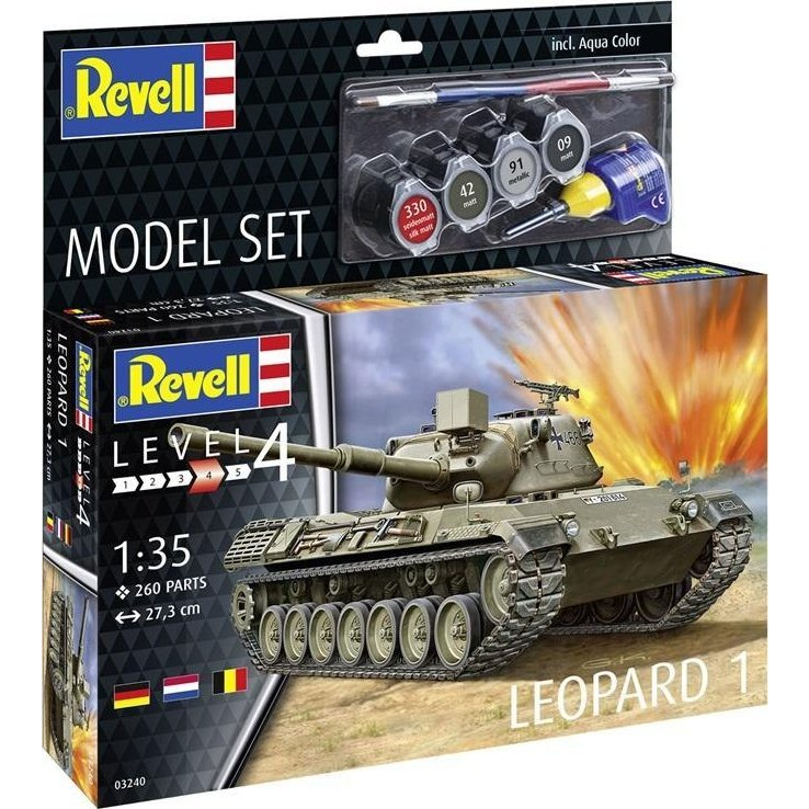 Revell Leopard 1 1:35 (63240) makett szett kiegészítőkkel (4009803363240)