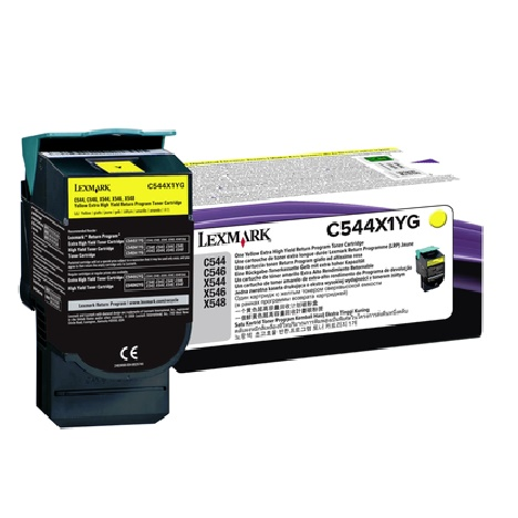 Lexmark C544, X544 Yellow Extra High Yield Return Programme Toner Cartridge (4K) tonerpatron Original Gul