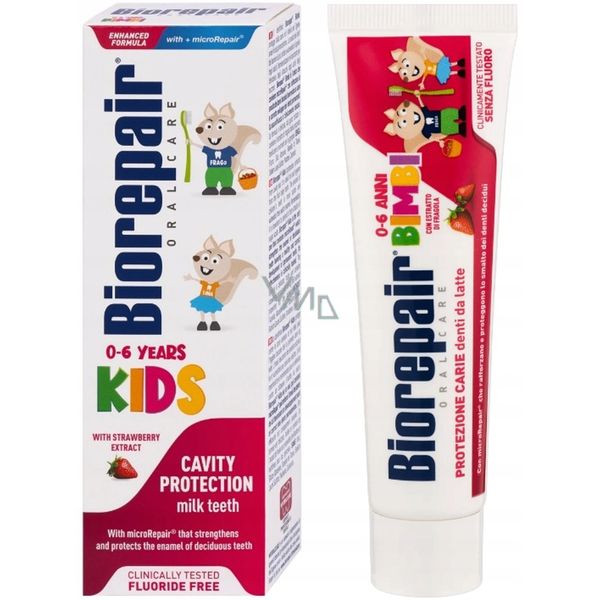 BIOREPAIR DENTIFRICIO      50 ML. KINDS FRAGOLA 0-6 ANNI