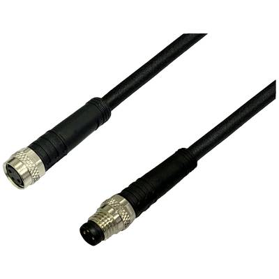 BKL Electronic 2700036 Érzékelő-működtető hosszabbítóvezeték M8 Egyenes dugóról egyenes hüvelyre 2 m Pólusszám: 3 1 db (2700036)
