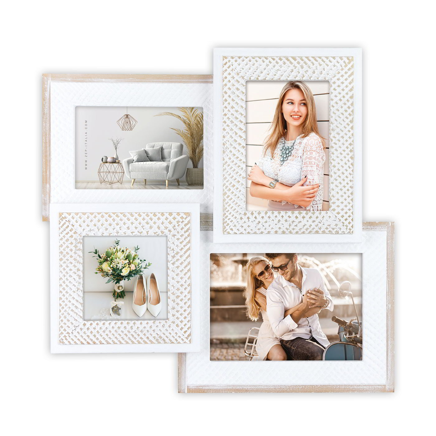 ZEP NC744 Sedan 38,5 x 37,5 képkeret - Fehér/barna (NC744)