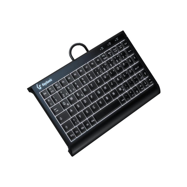 KeySonic KSK-3011ELC (DE) tastatur Hjem USB QWERTZ Tysk Sort