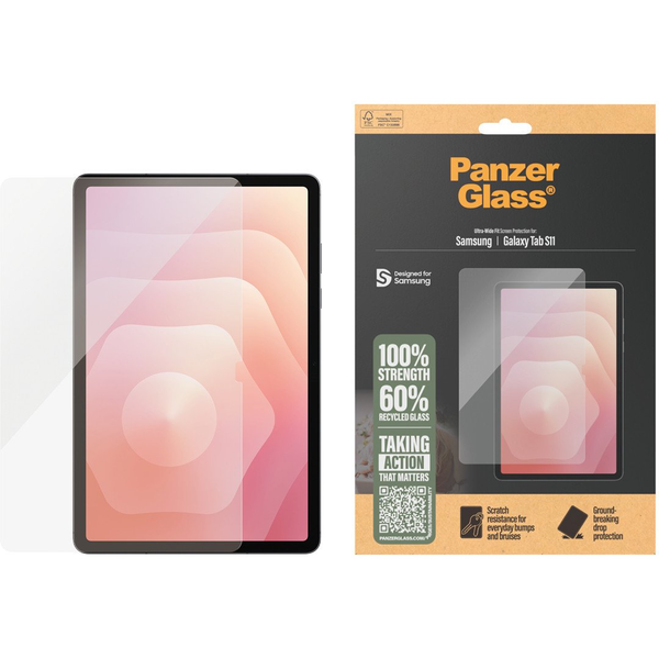 PanzerGlass ® Screen Protector Samsung Galaxy Tab S11 | Ultra-Wide Fit Pellicola proteggischermo trasparente 1 pz