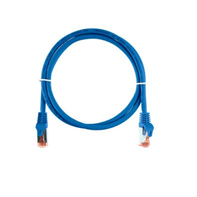 Nikomax Patch kábel S/FTP CAT6a LSOH, Essential Series, 0,5m, kék (NMC-PC4SA55B-ES-005-C-BL) (NMC-PC4SA55B-ES-005-C-BL)