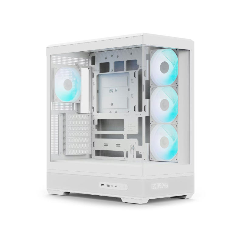 Számítógépház Aerocool P500B Digi 4x ARGB PWM Fan, Fehér (P500B Digi-WT-v1)