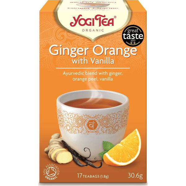 BIO Narancsos Gyömbér Tea - Vaníliával 17x1,8 g, Yogi Ginger Orange