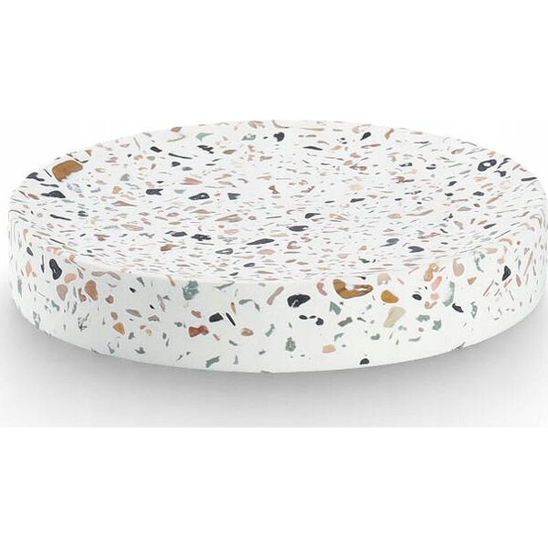 ZELLER Szappantartó, cement, terrazzo mintás, 11,6×2 cm