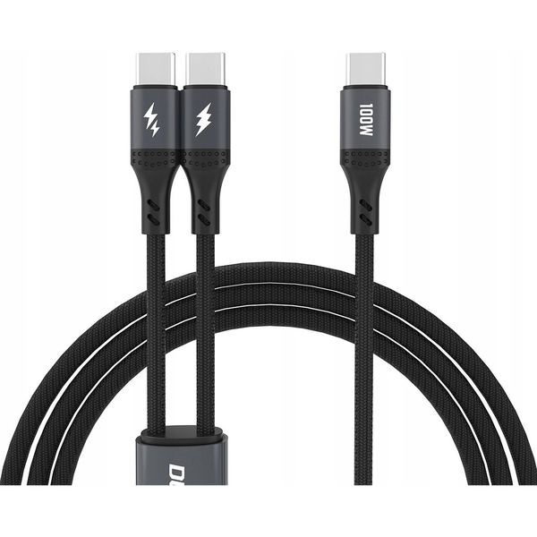 Dudao L3F Type-C-Type-C Kábel 100W 1.2 m-Fekete