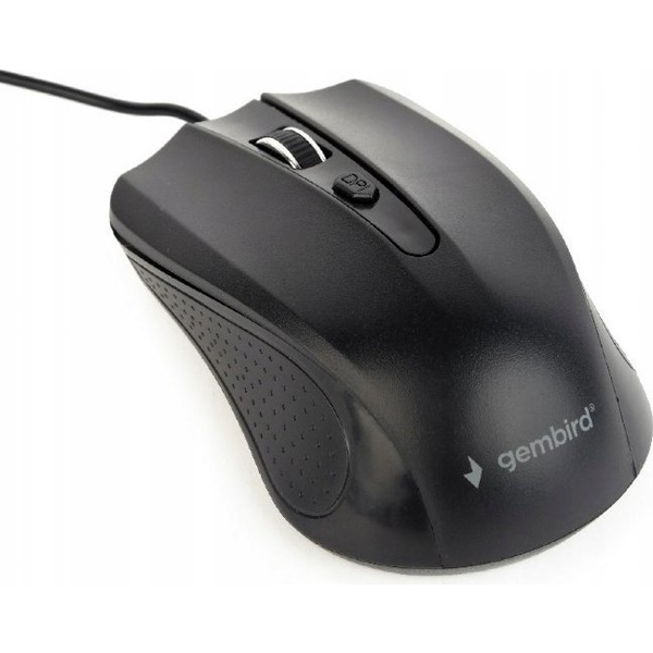 Gembird MUS-4B-01L Optikai USB Egér, Fekete, 1.8m Kábel