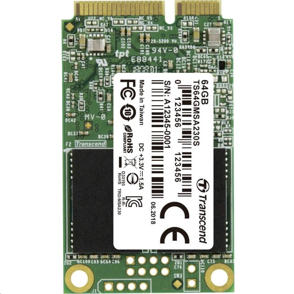 Transcend 230S 64GB mSATA SSD (TS64GMSA230S)