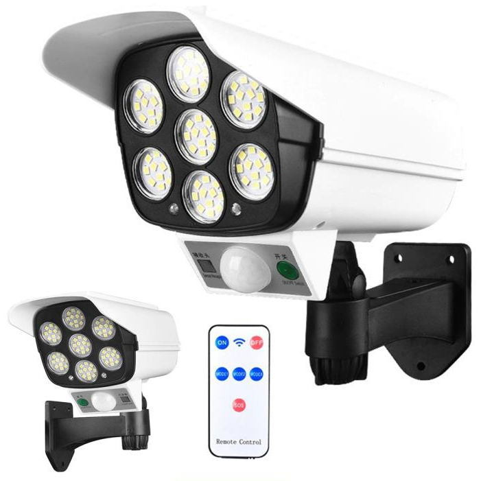 Verk Outdoor LED light with solar panel in the form of a camera, white (15976)