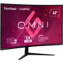 Монитор LED ViewSonic Gaming VX3218C-2K, 165Hz, QHD, Display Port, HDMI, Извит, Черен