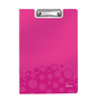Leitz WOW Clipfolder with cover клипборд A4 Метал, Дунапрен Розов