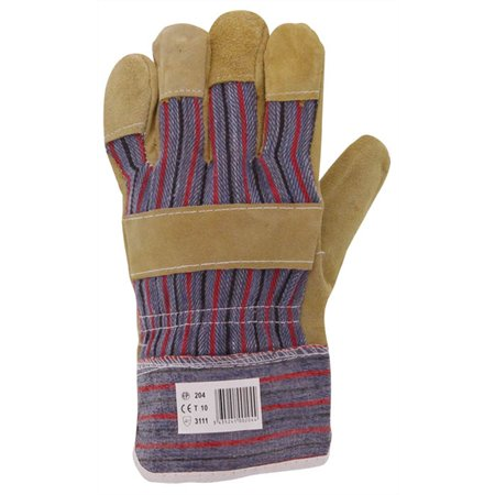 Noname 204 Rakodókesztyű bőr-vászon 10-es méret (12 pár) (204)