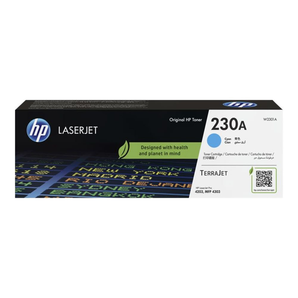 Toner HP 230A Cyan Original LaserJet Toner Cartridge (W2301A)