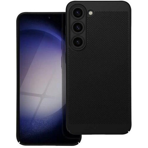 Gigapack Samsung Galaxy A16 5G (SM-A166) légáteresztő, lyukacsos műanyag tok fekete (GP-164347) (GP-164347)