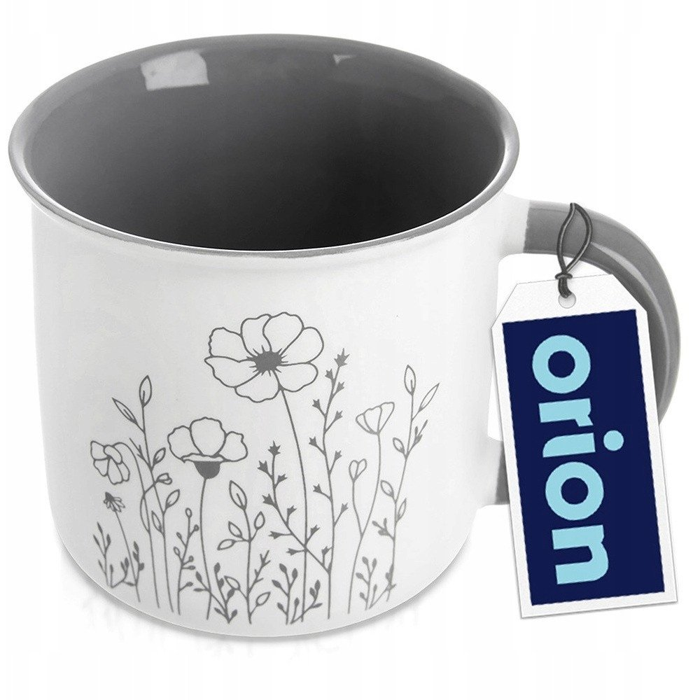 Orion Porcelán bögre, 0,4 l, szürke (ORI_112443)