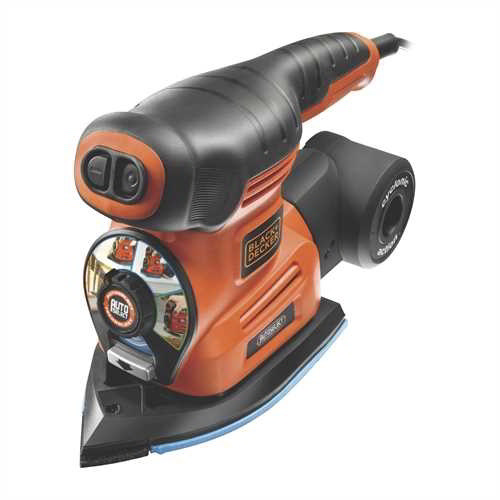 Мултифункционална шлайфмашина 4 в 1, Black & Decker, KA280-QS, 220 W, Диск за шлайфане 125 мм, Черен/Червен
