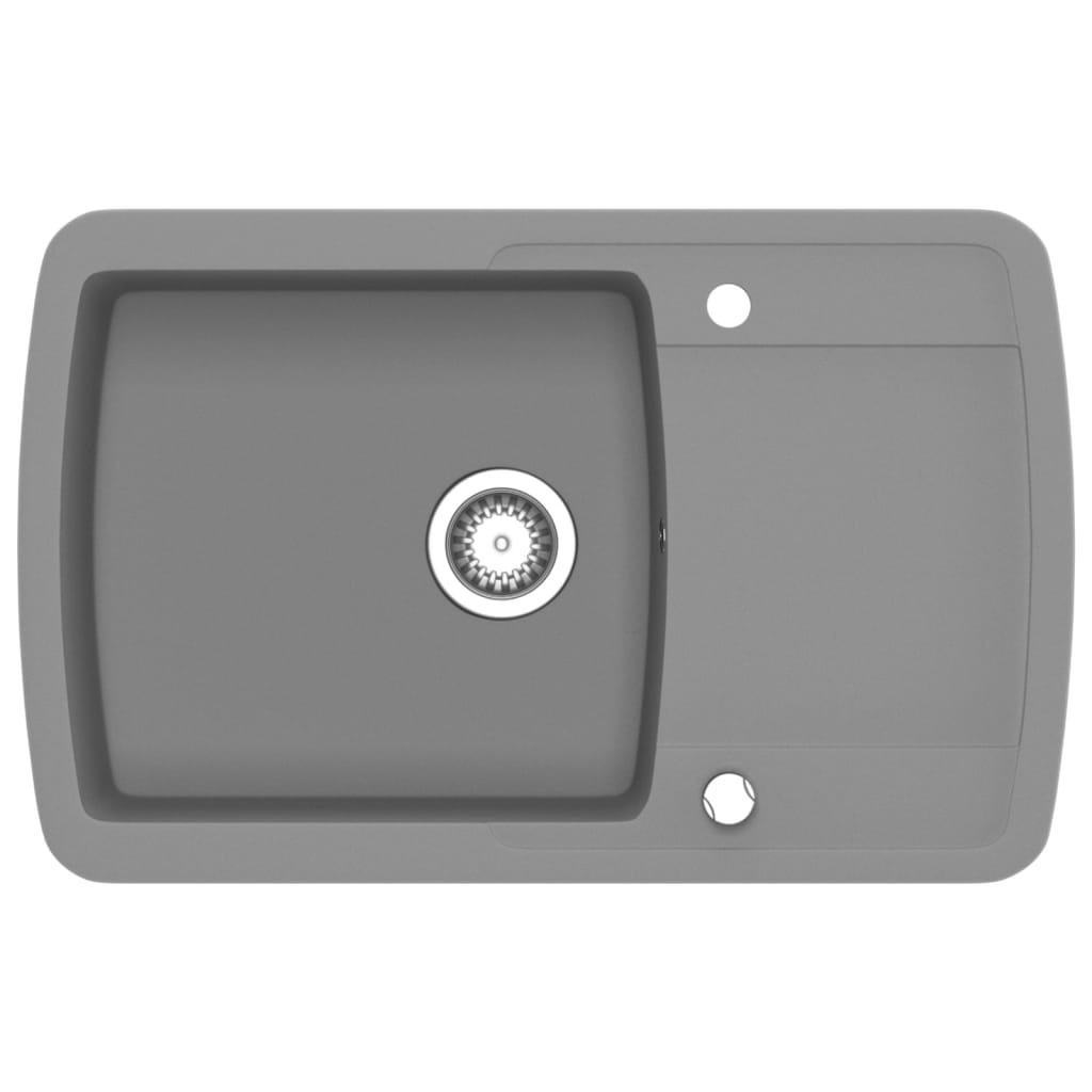 szürke, egymedencés gránit mosogatótálca (142945)