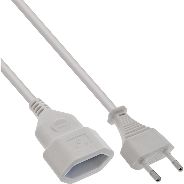 InLine 16680W cavo di alimentazione Bianco 0,2 m CEE7/16