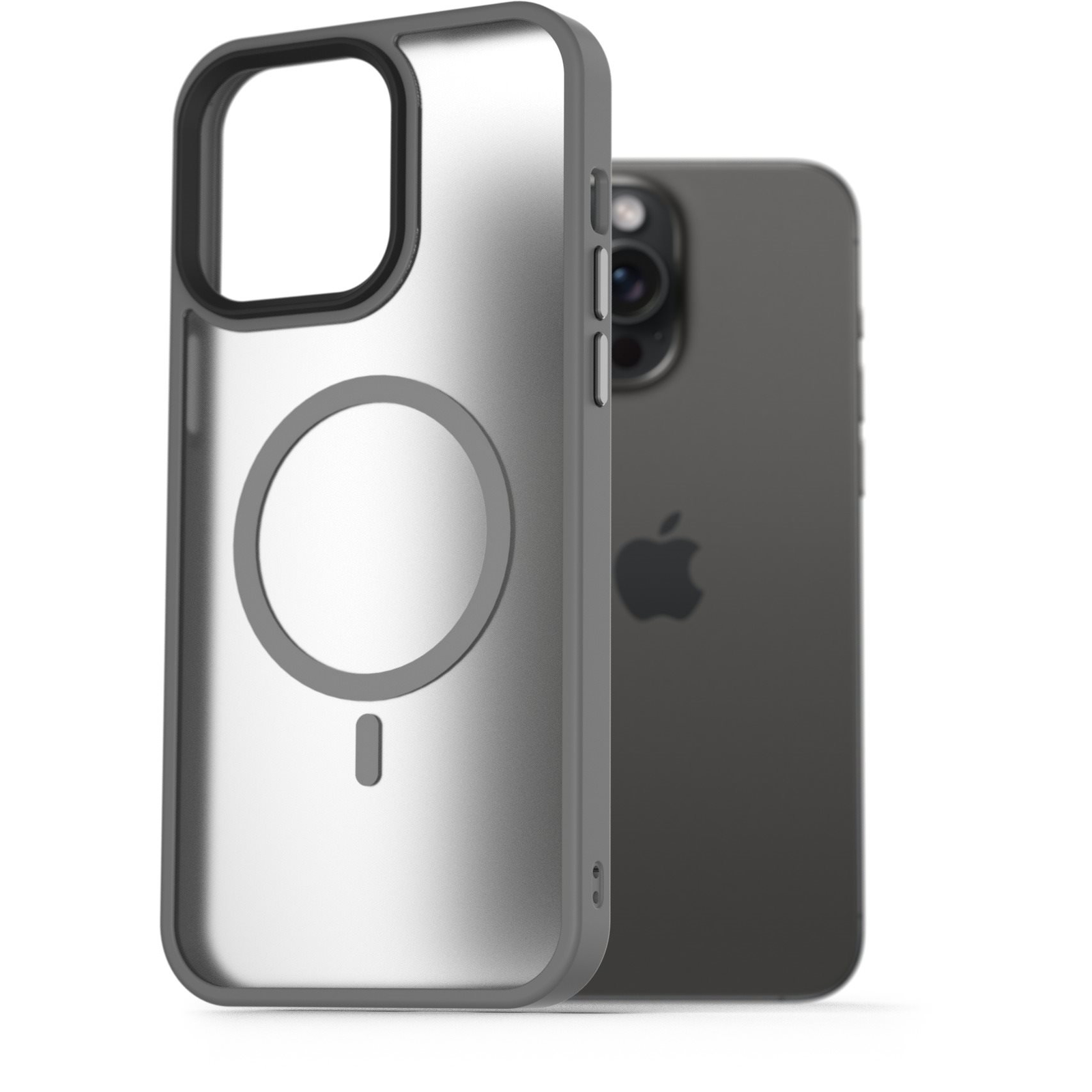 AlzaGuard Matte iPhone 15 Pro Max Magsafe szürke tok (AGD-PCMM20E)
