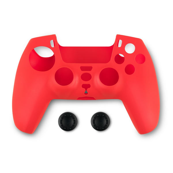 Spartan Gear PS5 Controller Szilikon Markolat és Thumbgrips védőburkolat - Piros