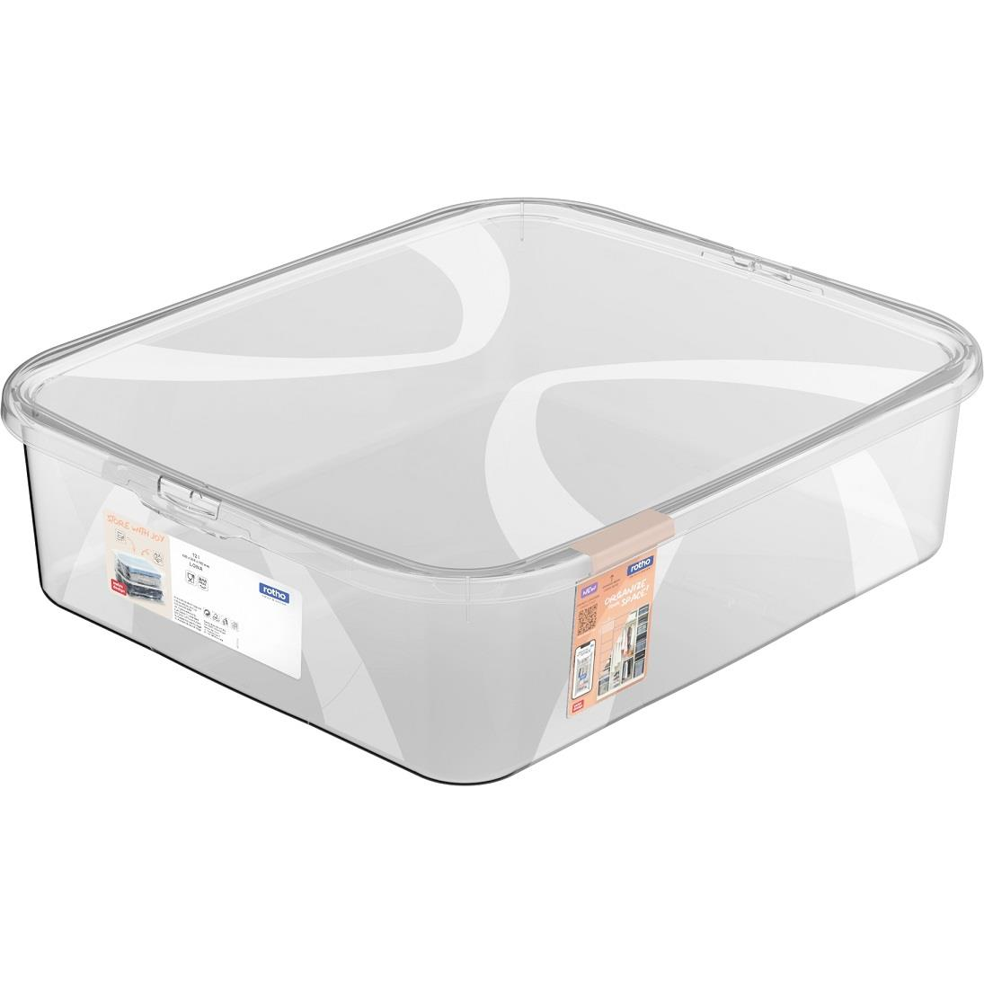 ROTHO lona tárolódoboz 12 l - átlátszó (1046800096)