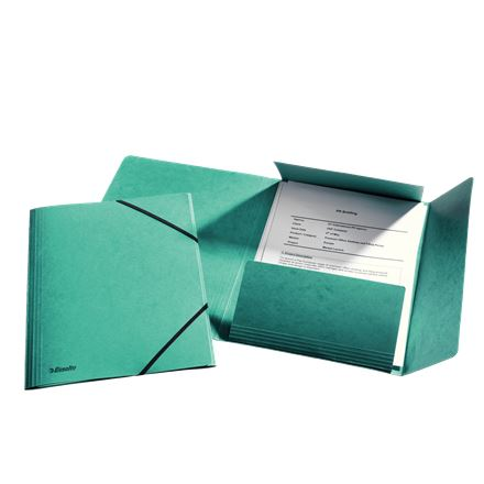 Esselte Rainbow 3-pólyás gumis mappa zöld (26596) (esselte26596)