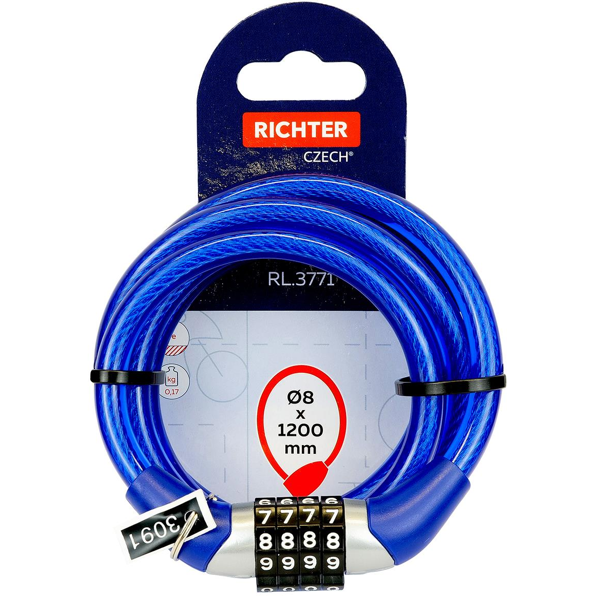 Richter Czech RL.3771.8x1200.MOD, acél, 8×120 cm (0723-47707)