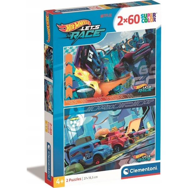 Clementoni 2x60 pcs Puzzles Kids Hotwheels