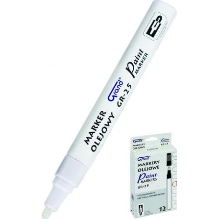 Grand Gr-25 Lakkmarker - 2-3 mm, Fehér (310201)