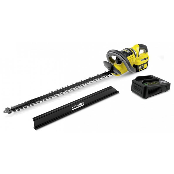 Електрически тример за жив плет Karcher HGE 36-60, 60 см дължина на рязане, 36 V, 2.5 Ah, 1 акумулатор, 1 четка за жив плет, Бързо зареждане