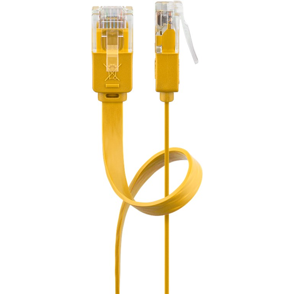 Kábel LAN Patchcord CAT 6 U/UTP PLOCHÁ žltá 1,5m