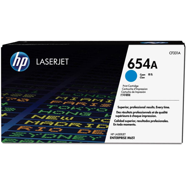 HP 654A Cyan Original LaserJet Toner Cartridge tonerová náplň 1 kusů