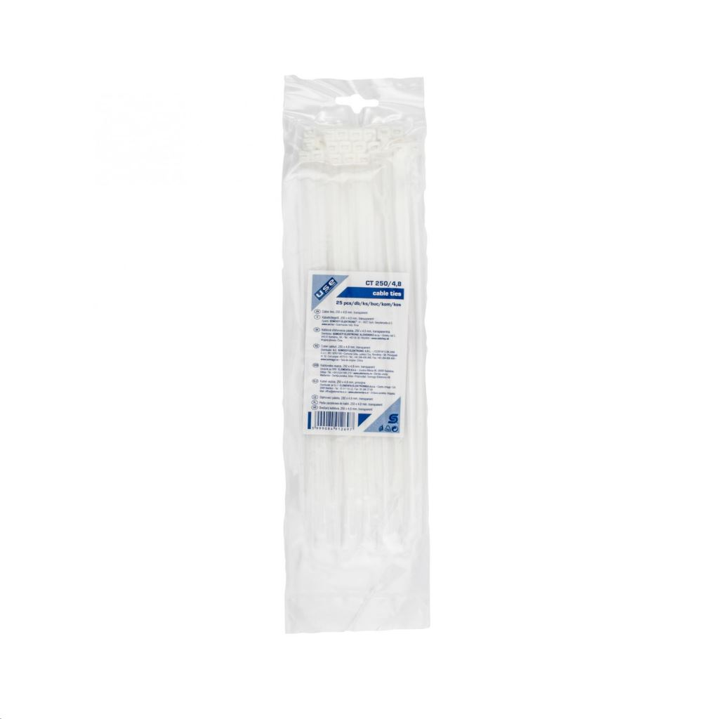 Somogyi kábelkötegelő 200x3,5mm 50db áttetsző (CT 200/3,5) (CT 200/3,5)