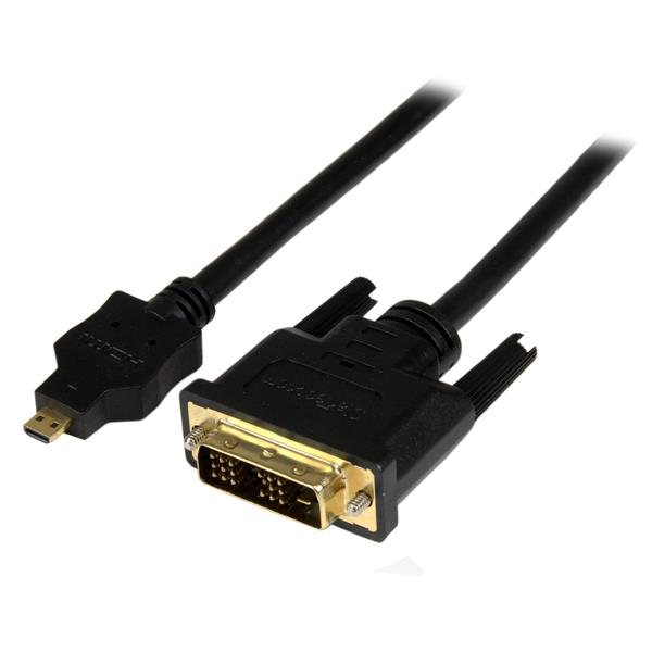 StarTech.com HDDDVIMM2M video kabel adapter Micro-HDMI Zwart