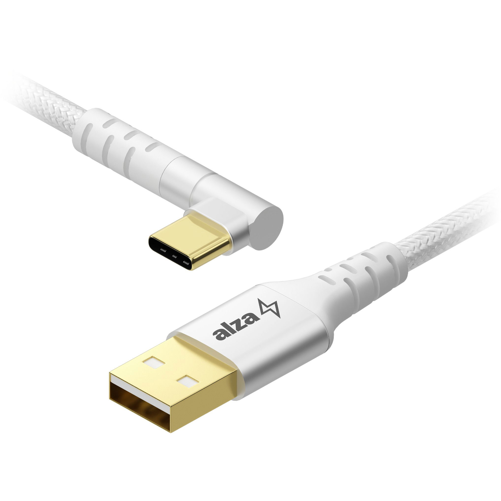 AlzaPower 90AluCore USB-A to USB-C 2.0, 1 m - ezüst (APW-CBTC0291S)