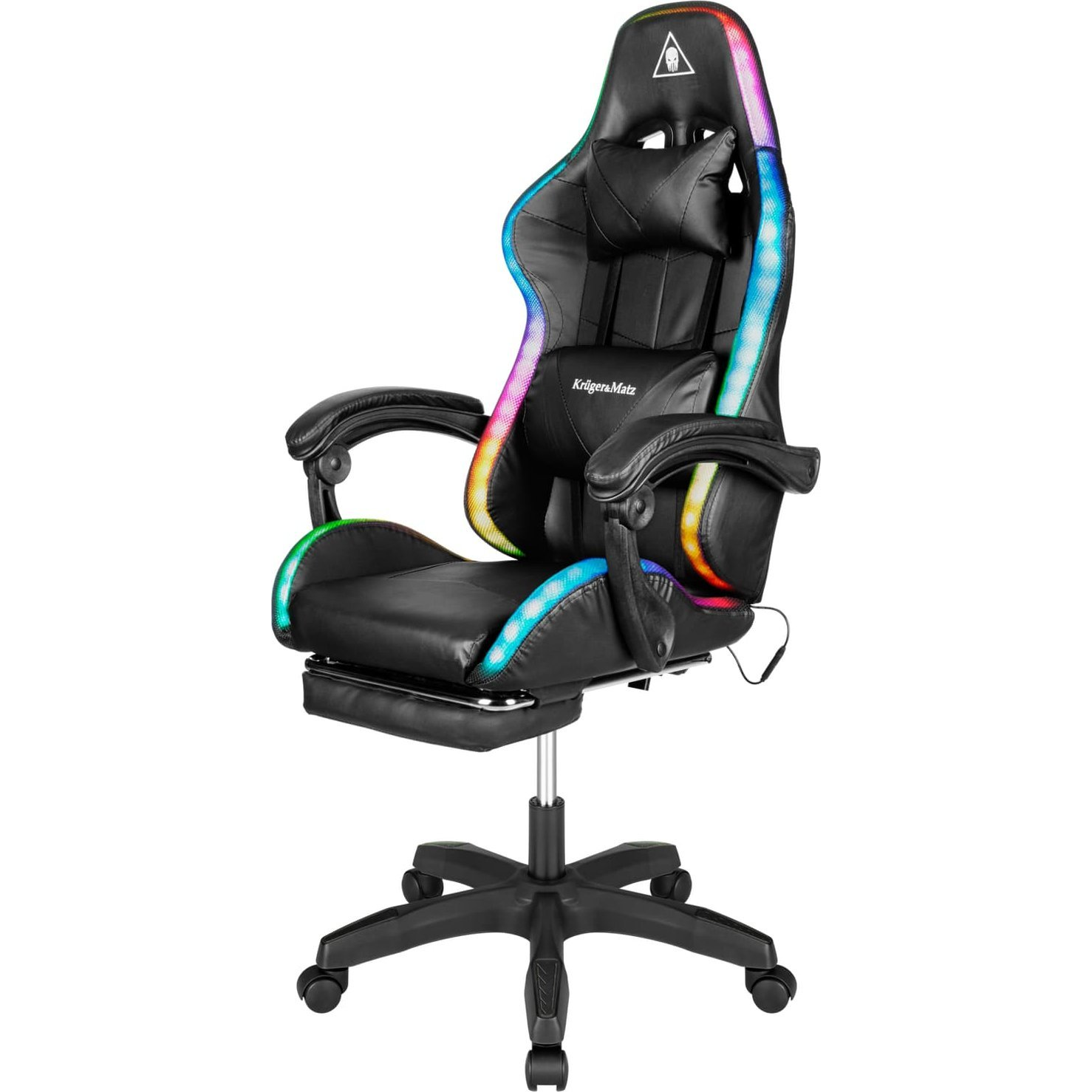 Kruger&Matz GX-150 Gamer Szék Fekete LED Világítással (KM0790-BLED)