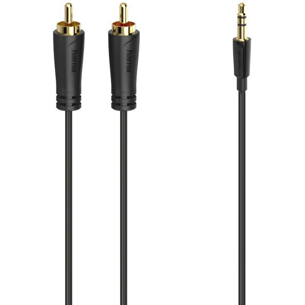 Hama 00205260 cable de audio 1,5 m 3,5mm 2 x RCA Negro